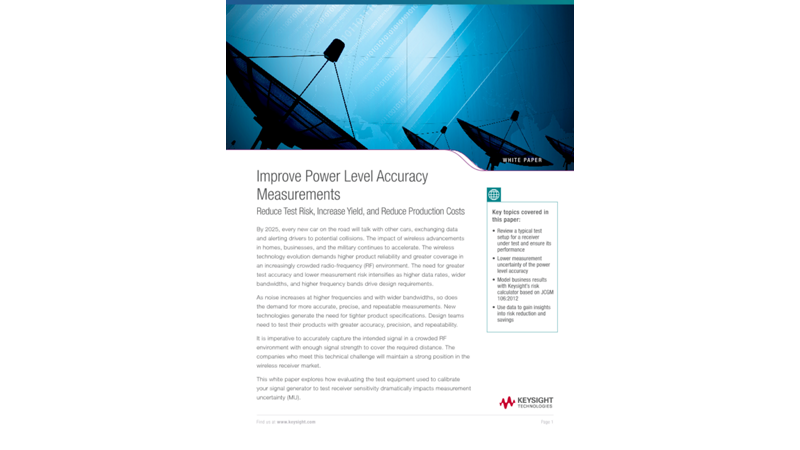 Improve Power Level Accuracy Measurements